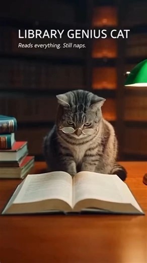 📚“Library Genius Cat”