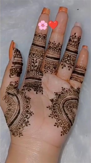 “Front hand mehndi design anyone can try!”#mehndi #easymehndi #henna #creativehenna #shorts
