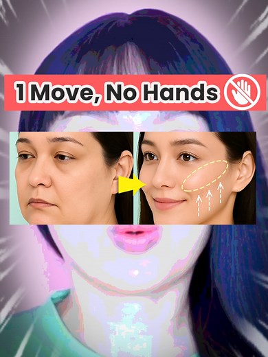 No Hands Face Hack 💎 Cheekbones POP! #NoHandsFaceHack #CheekbonesPOP #FaceHack #CheekLift #SlimFace