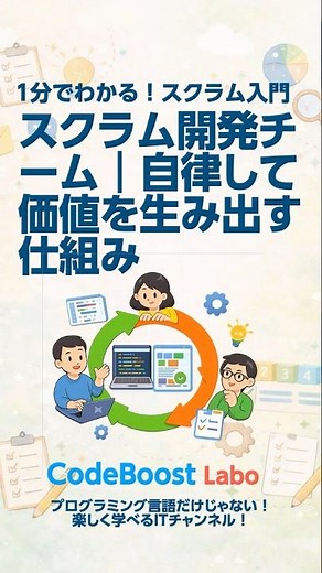 スクラム開発チーム｜自律して価値を生み出す仕組み｜1分でわかる！スクラム入門 #shorts #shortsfeed #shortsfeed #scrum