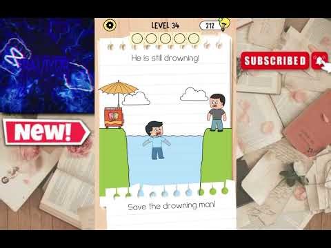 Brain Test 5 level 34 walkthrough Solution All Levels