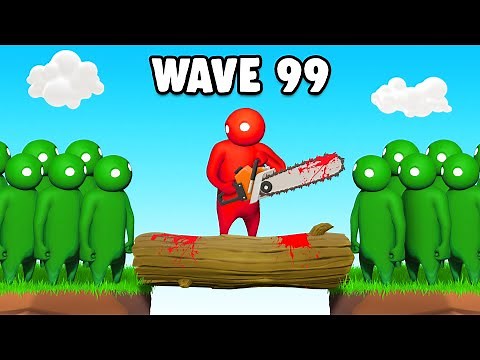 Surviving 100 Waves Of ZOMBIES In Gang Beasts!