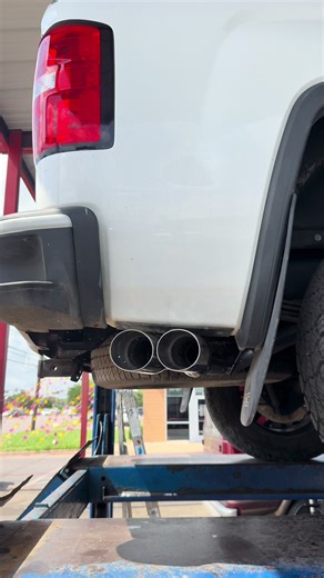 Chevy Silverado Muffler Delete with Slanted Dual Tips