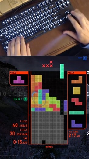 Wumbo | Over 1 Attack Per Piece — Crazy Efficient Tetris #explore #explorepage #tetris #games #esports #xgames #professional #champion #wumbology | Instagram