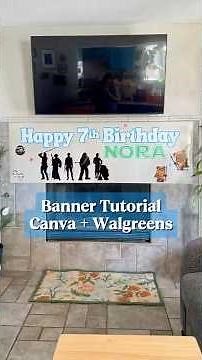 Custom Birthday Banner using Canva & Walgreens $16!