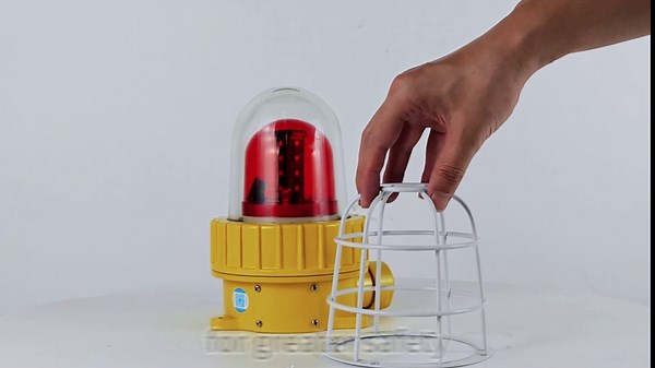 Explosion Proof Siren Alarm 110dB Loud Hore IP66 Waterproof Amber LED Strobe Light Sirens for Gas Station, Chemical Factory & Pharmaceutical Workshop AC110V