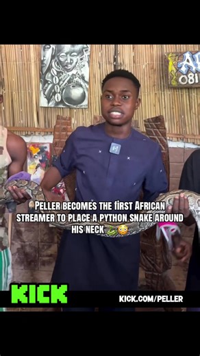 Peller becomes the first African streamer to place a python snake around his neck during a live moment 🐍😳#peller #snake #tour #clips #trending @₱ɆⱠⱠɆⱤ