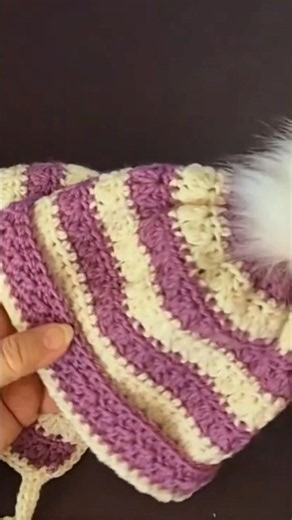 Crochet FAST pom pom hat for Autumn. Easy Crochet Hats Any size