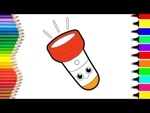 How to Draw a Torch 🔥 | Easy Torch Drawing Step by Step