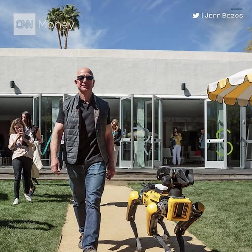 When Jeff Bezos isn't running Amazon, he's walking his new robotic dog https://cnnmon.ie/2rn6Ram | CNN Business