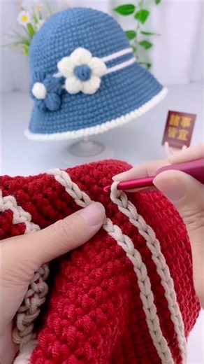 A complete crochet bucket hat tutorial👇👉
