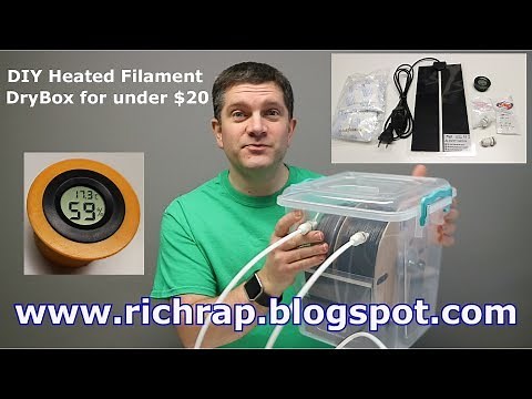 DIY Heated DryBox for 3D Printing filament - under $20 & MasterSpool Update