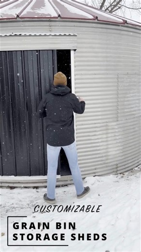 A "garden shed" with character! 🌽 #grainbin #slidingdoor #grainbininspirations #repurpose | Grain Bin Inspirations