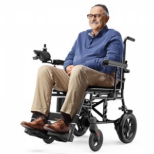 Verpal Lightweight Foldable Electric Wheelchair for Seniors Adults,15 Miles Range,500W Motors,Black