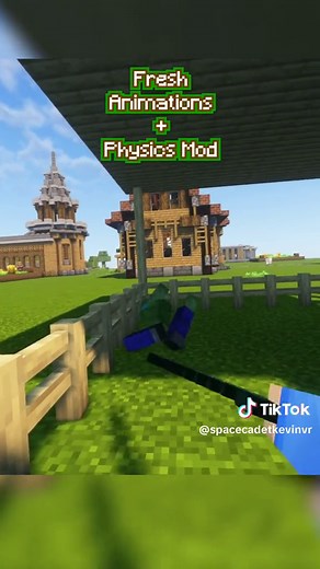 Replying to @mehusufn Fresh Animations Physics Mod in Minecraft VR. #vr #virtualreality #vivecraft #minecraft #minecraftmods