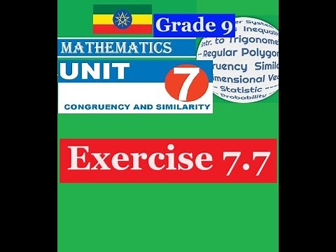 Mathematics Grade 9 Unit 7 Exercise 7.7‪@mathT_21‬