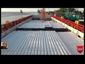 Loading and Unloading pipes / BORBON STREET #OffshoreSupplyVessel #SafetyFirst