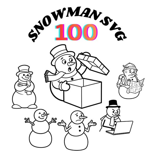 Snowman SVG Bundle, Snowman Clipart SVG, Cute Snowman SVG, Winter Svg, Snowman Family Svg, Christmas Snowman Design, Let It Snow, Schneemann - Etsy