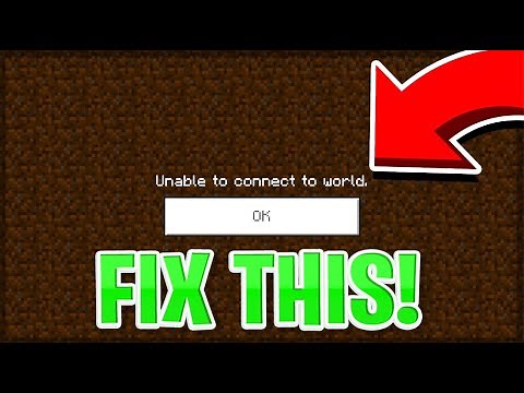 How To Fix The Unable To Connect To World! | Minecraft PE (Win11/Xbox/PS5/Switch)