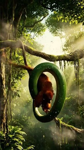 Red Howler Monkey vs Python Epic Battle in the Jungle
