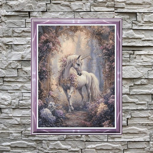Unicorn Cross Stitch Pattern | Magical Beast Embroidery Chart | Fantasy Decor | Instant PDF Download - Etsy