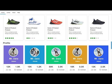 Java design modern ui using java swing drag and drop