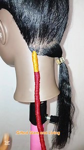 Braid Tutorial mixed color threading hairstyle #hairtutorial #stylist #protectivestyles #threading #yarn | Gifted Glam and Living