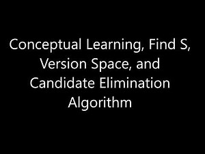 [ML 1] Concept learning, Find S, Version space, & Candidate elimination algorithm using Python prog.