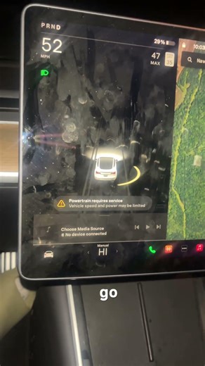 Tesla model 3 limit speed, powertrain requires service. 55mph #tesla #teslamodel3 #teslaservice