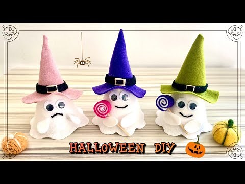 DIY felt Halloween ornament /DIY felt ghost