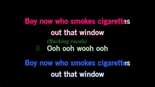 Karaoke Cigarettes Out the Window - TV Girl - CDG, MP4, KFN - Karaoke Version
