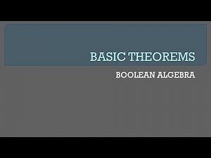 #10 Basic Theorems of Boolean Algebra | ISC