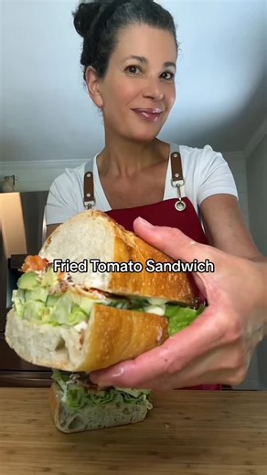 Iléna Tovia | Fried green tomatoes got the fame, but red tomatoes came to serve. #tomato #sandwich | Instagram