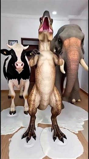 Marvelous Dancing Polish Cow funny cow dance Song Alien Dinosaur Trex nun farm elephant cow milk