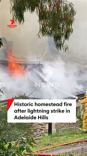 Lightning is being blamed for sparking a devastating fire that has gutted a historic homestead at Clarendon in the Adelaide Hills. #Clarendon #7NEWS | 7NEWS Adelaide