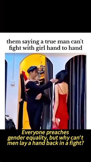 We’re always told men and women are equal, then why are men forbidden from fighting back?