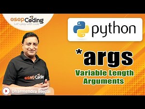 *args | Variable length arguments | args packed in Tuple | Python for Beginners | #Python #Lecture79