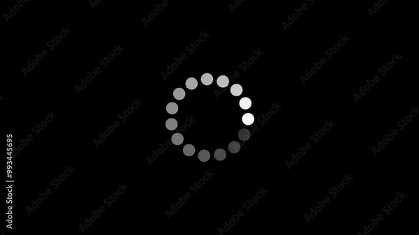 Overlay Alpha Loading or Progress Icon Indicator - Rounded Turning dots indicates Loading Progress Animation.