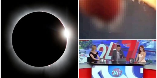 Mexican news channel shows man's testicles during solar eclipse coverage