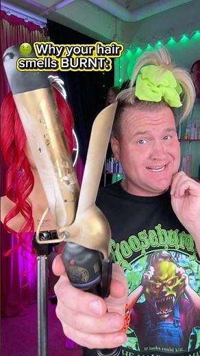 🤢 THIS IS WHY your hair always smells burnt #hairtips #hairtutorial #curlingiron