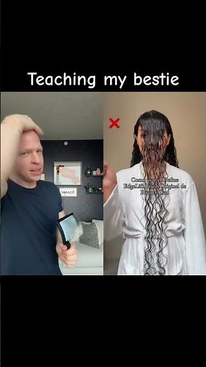 How to brush your hair! Win! #hair #hairstyle #haircare #youtubeshorts #shorts #bald