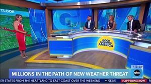 More than 30 million Americans are on alert for severe weather. ABC News chief meteorologist Ginger Zee has the latest track and timing of the new weather threat on the move. | Good Morning America