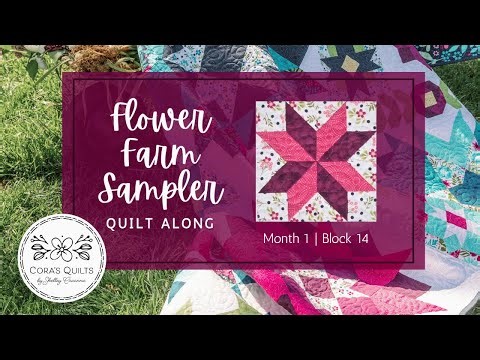 Bell Flower Block Tutorial | Half-Square Triangles & Left-Leaning Diamonds | Flower Farm Sampler QAL