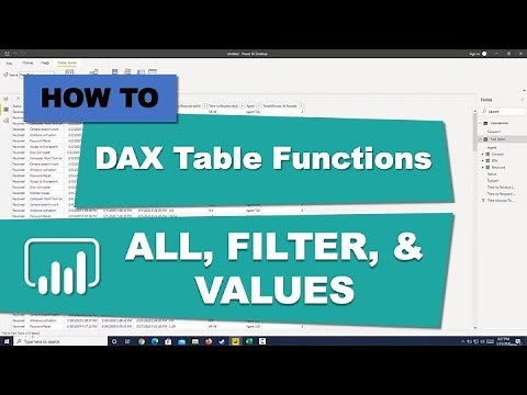 DAX Table Functions: ALL, FILTER, & VALUES