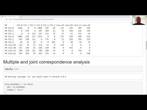 Multiple correspondence analysis