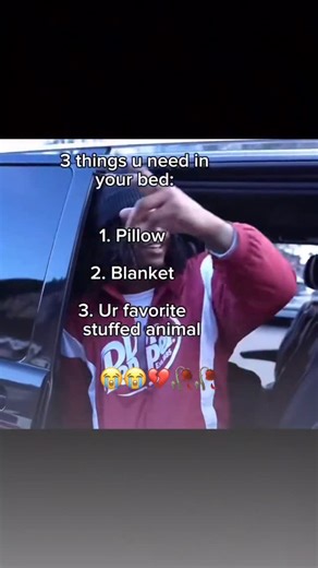 @the.reel.nigga on Instagram: "😭😭 This video features viral clips of Duke Dennis delivering a playful list titled “three things you need in your bed,” with on-screen text naming a pillow, a blanket, and your favorite stuffed animal as he addresses the camera. During a brief white flash transition between scenes, a hidden fourth line momentarily appears reading “4. Me,” turning the clip into a flirtatious punchline. The humor relies on the blink-and-you-miss-it reveal, using the transition itse