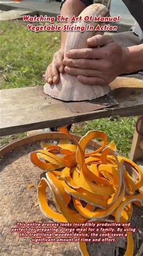 Watching The Art Of Manual Vegetable Slicing In Action