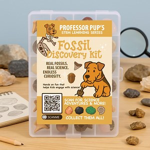Fossil Discovery Kit for Kids – Real Fossils STEM Science Kit Educational Gift, Birthday & Homeschool Activity | Professor Pup - Etsy Australia