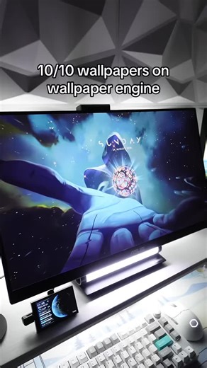 Brian Dinh | NIGHTPARADE on Instagram: "ALL WALLPAPERS  IN BIO Wallpaper Engine is on Steam. Rainmeter tutorial for the day/date is linked in my bio @nightxparade Comment "Wallpaper" and I'll send you the link to my wallpaper collections. #gamingsetup #pcsetup #pcgaming #pcgamer #wallpaperengine #wallpapers #wallpaper"