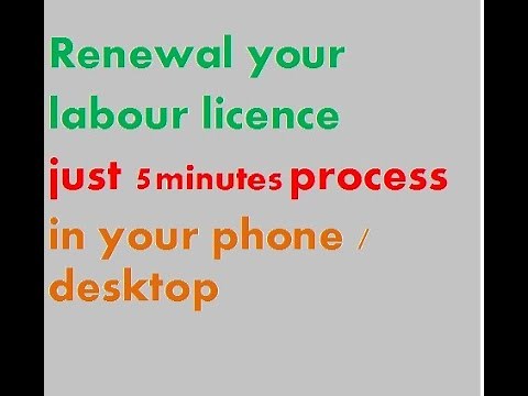 how to Renewal labour licence / shop and establishment just 5 minutes processin your phone
